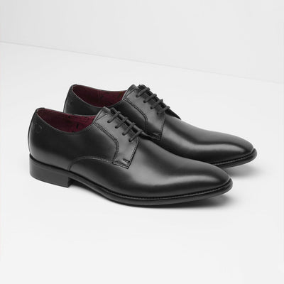 Gotstyle Fashion - Digel Shoes Plain Toe Leather Dress Shoe - Black