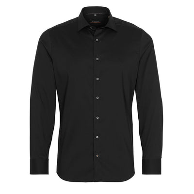 Gotstyle Fashion - Eterna Collar Shirts Twill Slim Fit Performance Shirt - Black