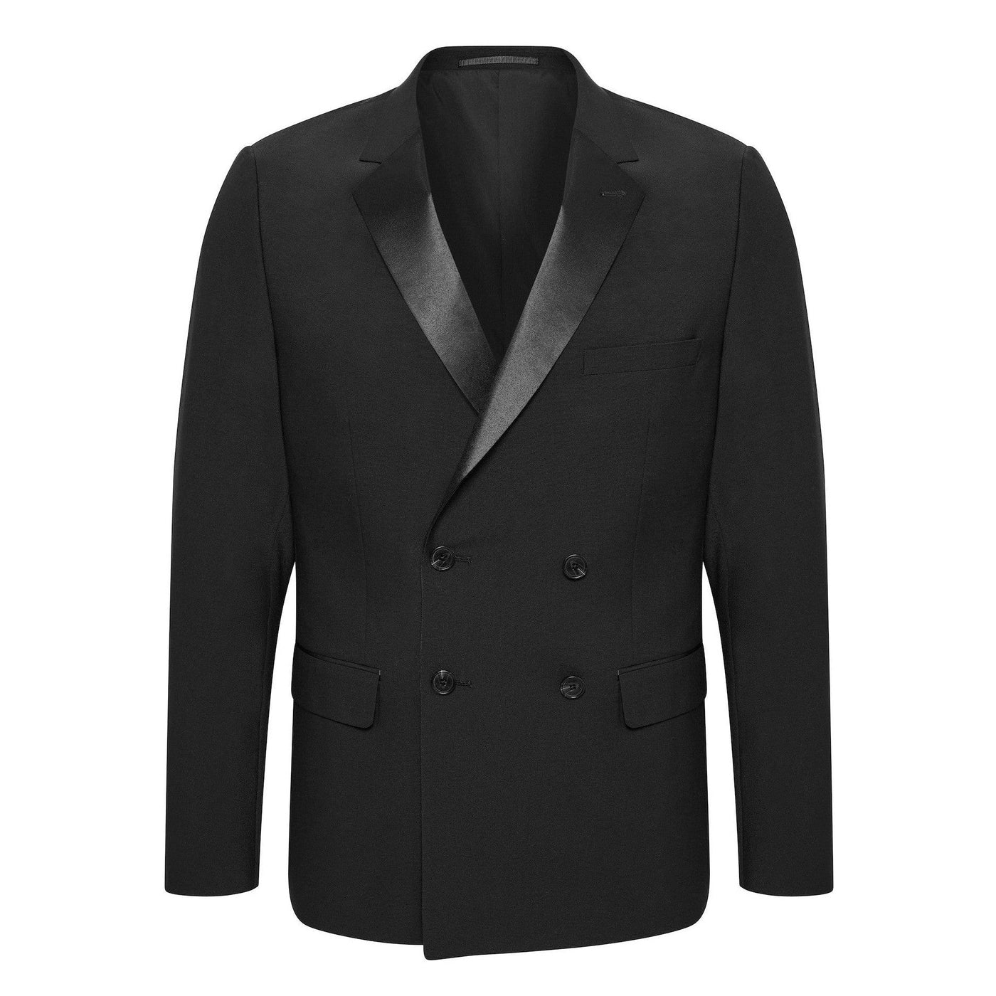 Gotstyle Fashion - Matinique Tuxedo Double Breasted Notch Lapel Tuxedo Blazer - Black