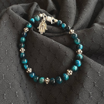 Gotstyle Fashion - Dustin Granofsky Jewellery Polished Blue Tiger Eye Stone Bracelet