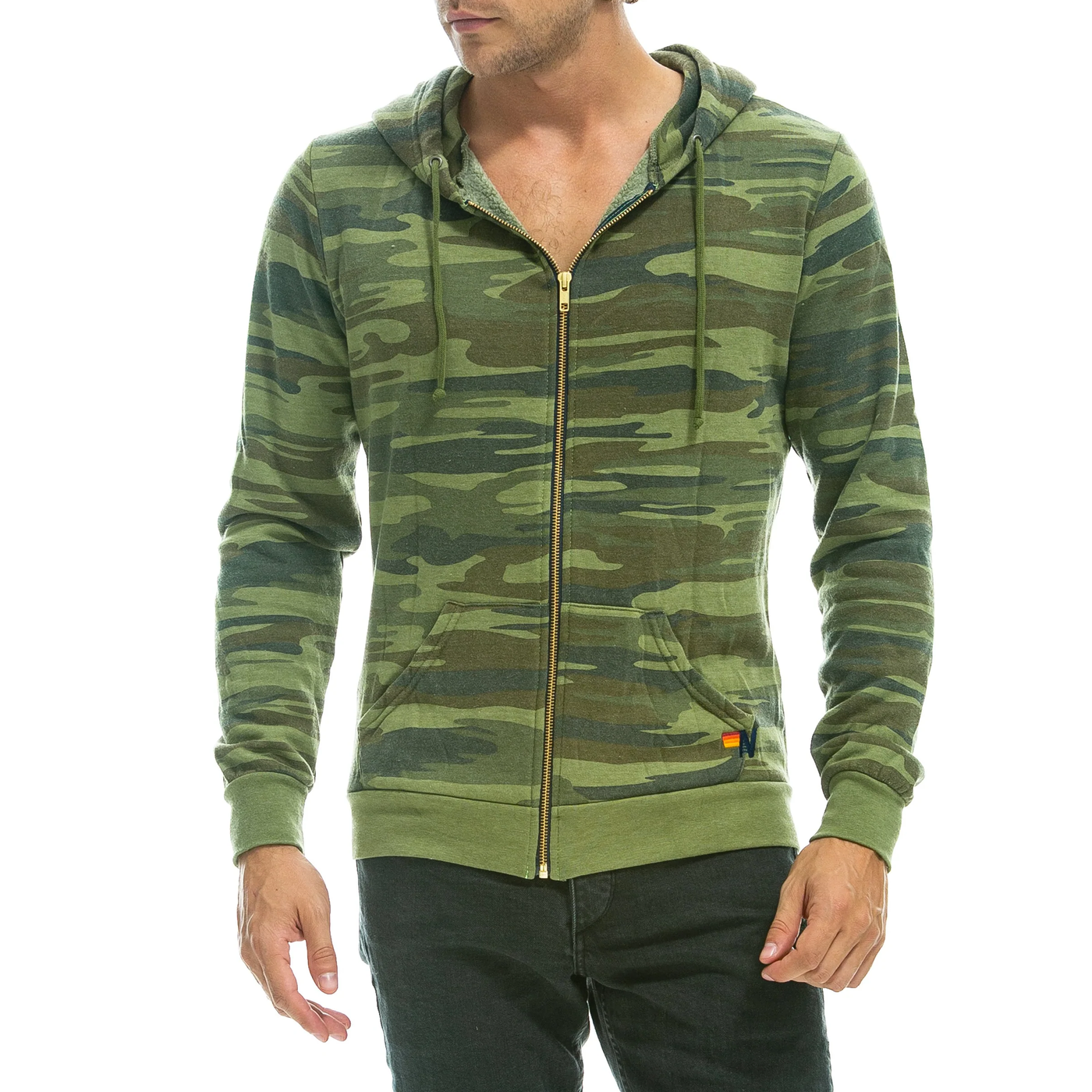 Gotstyle Fashion - Aviator Nation Sweatshirts Bolt Camo Zip Hoodie - Green