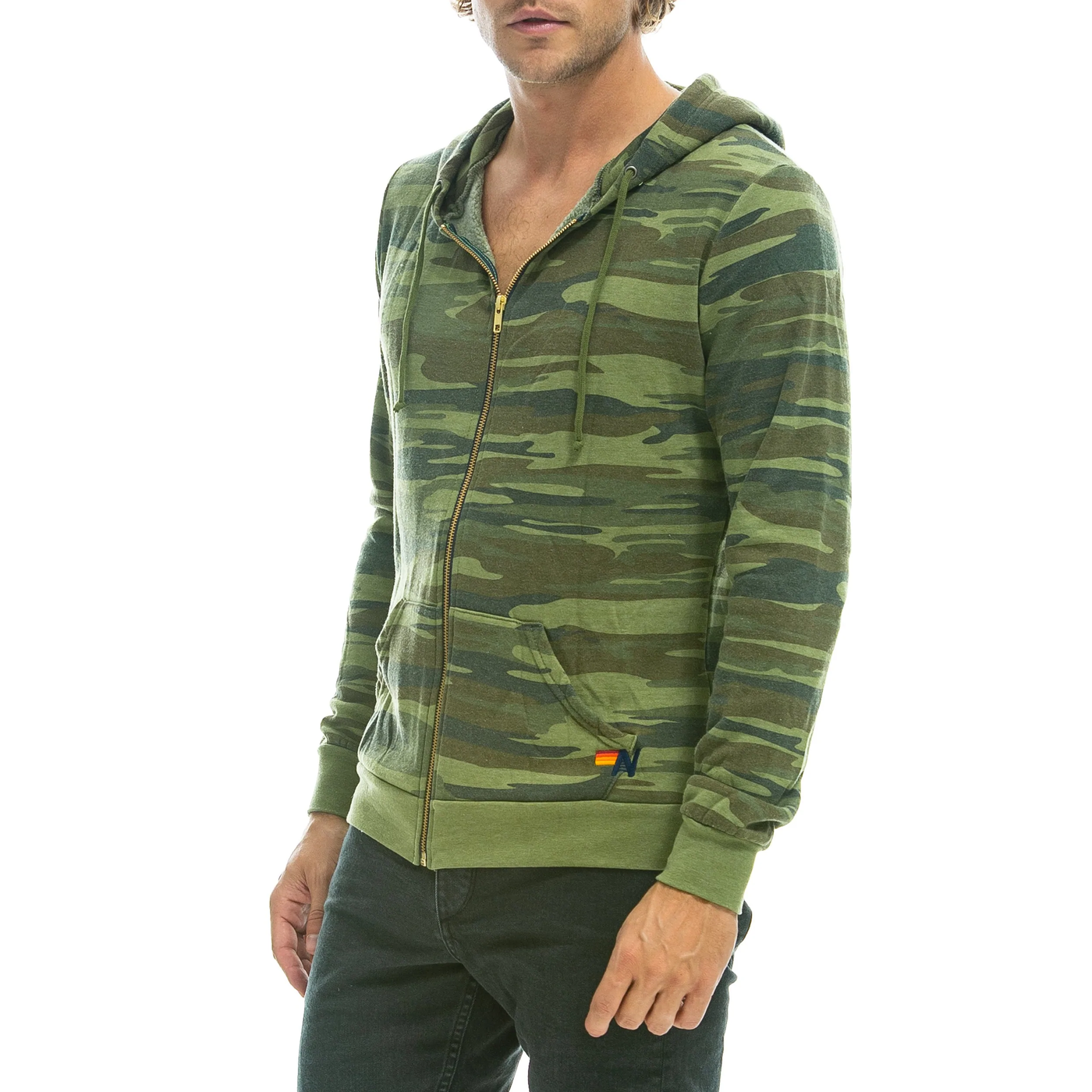 Gotstyle Fashion - Aviator Nation Sweatshirts Bolt Camo Zip Hoodie - Green