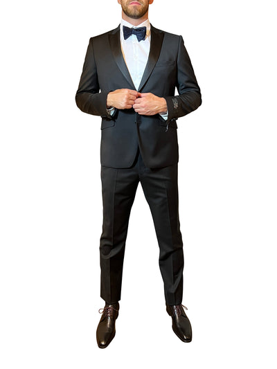 Gotstyle Fashion - Horst Tuxedo Peak Lapel Tuxedo Suit - Black