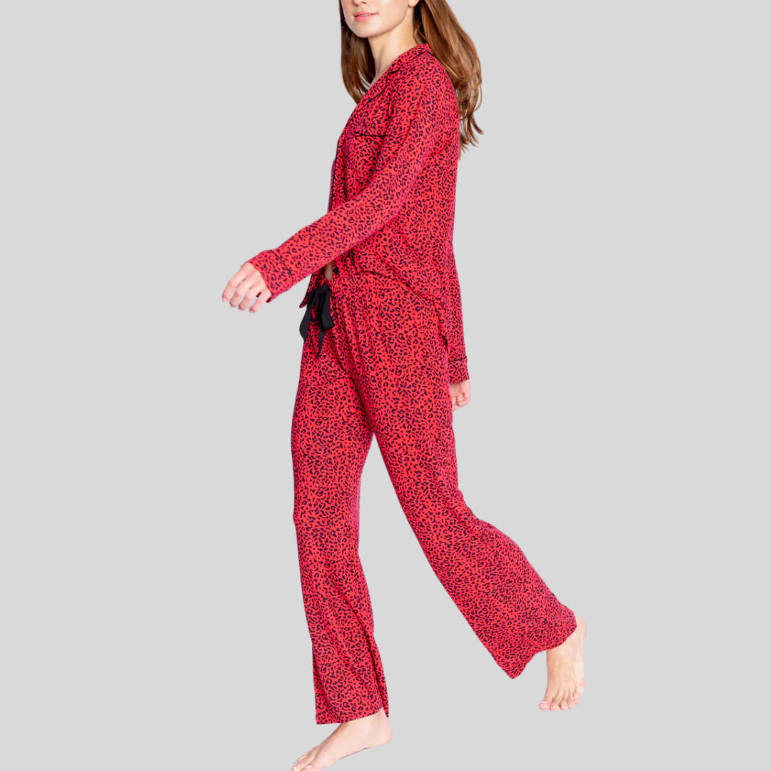 Gotstyle Fashion - PJ Salvage PJs Leopard Print Jersey PJ Set - Red