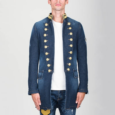 Gotstyle Fashion - Lords & Fools Jackets Military Style Denim Coat Blue