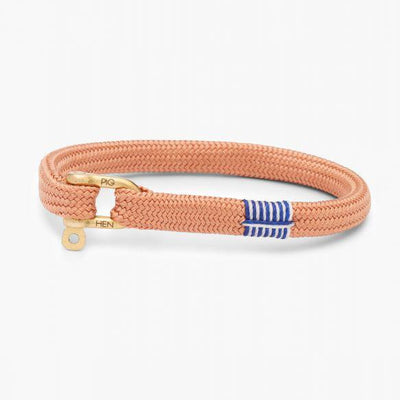 Gotstyle Fashion - Pig & Hen Jewellery Vicious Vik Flat Braid Bracelet with Shackle - Old Pink
