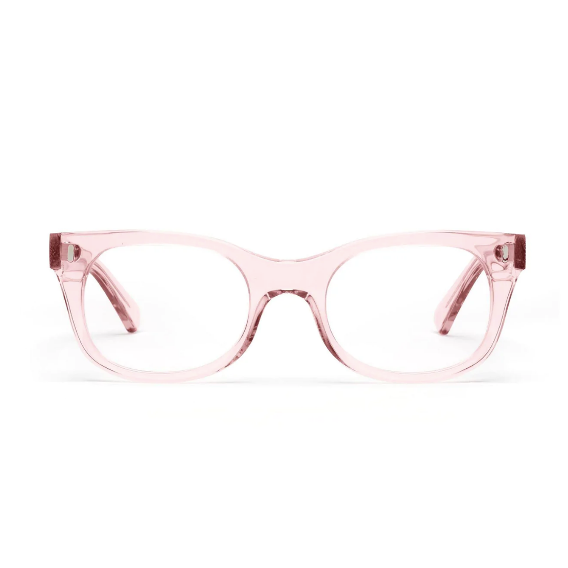 Gotstyle Fashion - Caddis Eyewear Bixby Thick Frame Reading Glasses - Polished Clear Pink