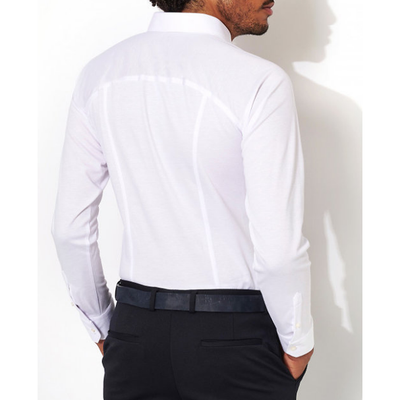 Gotstyle Fashion - Desoto Collar Shirts Basic Jersey Shirt with Kent Collar - White
