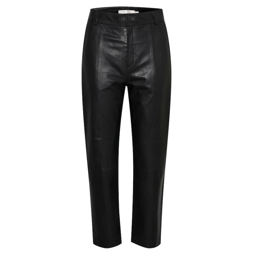 Gotstyle Fashion - InWear Pants Lamb Leather Mid Waist Pant - Black
