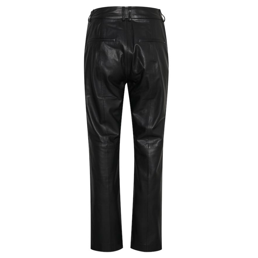 Gotstyle Fashion - InWear Pants Lamb Leather Mid Waist Pant - Black