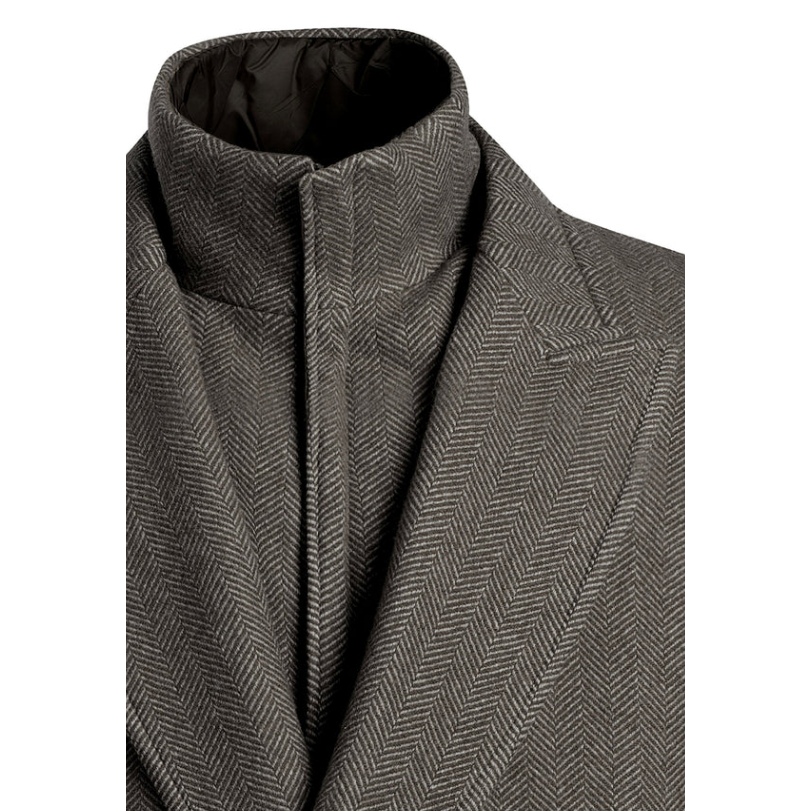Gotstyle Fashion - Cardinal Of Canada Coats Herringbone Wool / Cashmere Top Coat - Charcoal