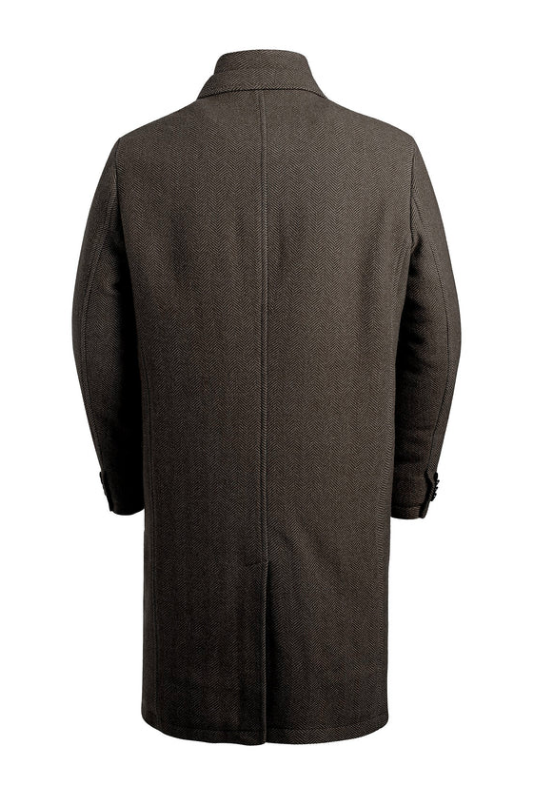 Gotstyle Fashion - Cardinal Of Canada Jackets Herringbone Wool / Cashmere Top Coat - Charcoal