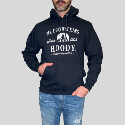 Gotstyle Fashion - Vintage Apparel Co Sweatshirts My Dog Walking Hoody - Black
