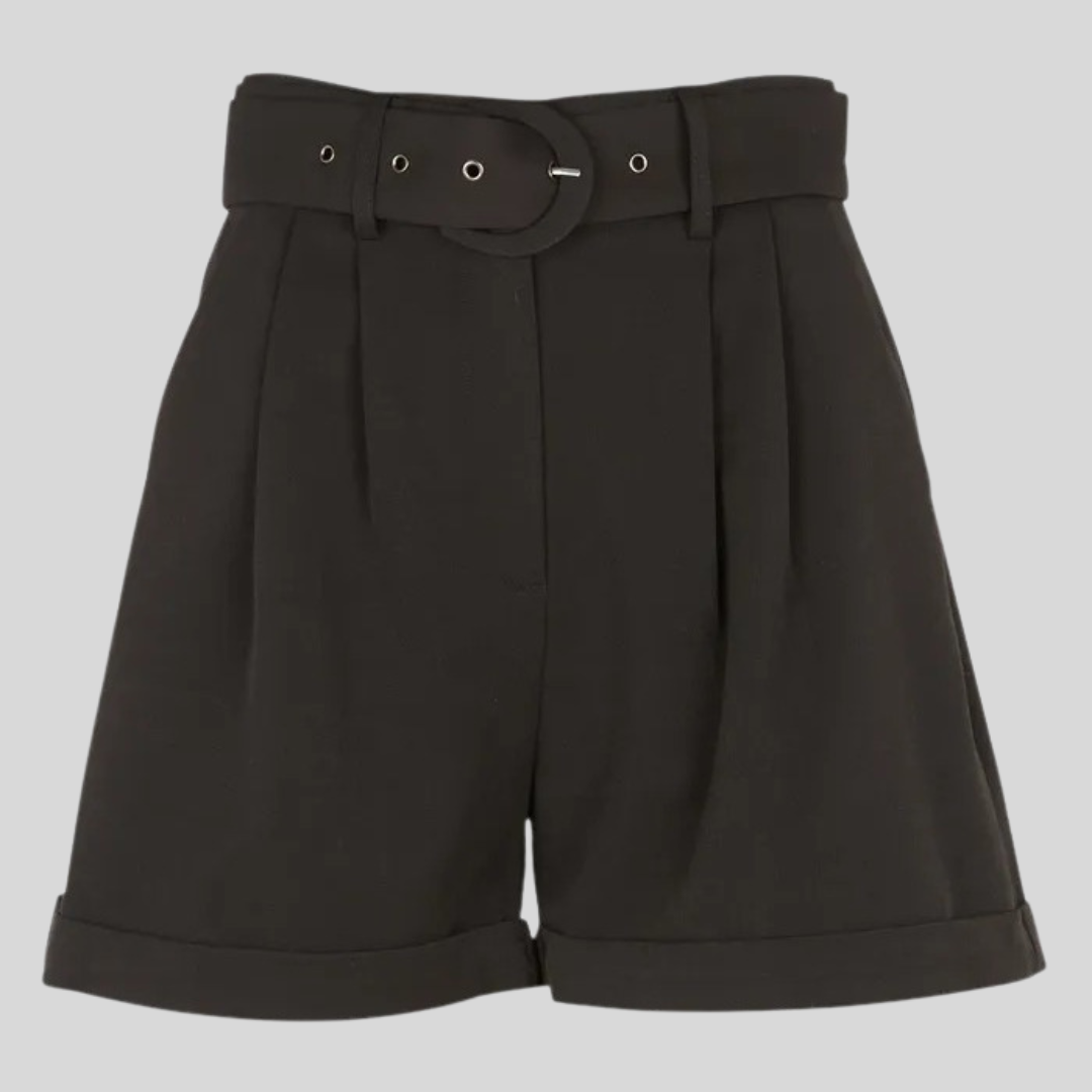 Gotstyle Fashion - Suncoo Shorts Flared Short with Belt - Black