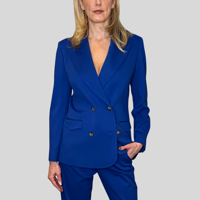 Gotstyle Fashion - Normeet Blazers Double Breasted Viscose Blazer - Blue