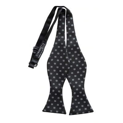 Gotstyle Fashion - Cyberoptix Tie Lab Neckwear Tiny Cat Faces Polka Dot Bow Tie