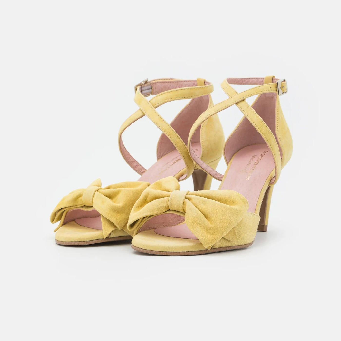 Gotstyle Fashion - Copenhagen Shoes Shoes Suede Stiletto Sandal with Bow - Yellow