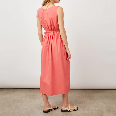 Gotstyle Fashion - Rails Dresses Side Cut Outs Midi Pullover Dress with Ties - Coral