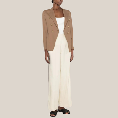 Gotstyle Fashion - Circolo 1901 Pants Premium Knit Jersey Pant with Piping - Cream