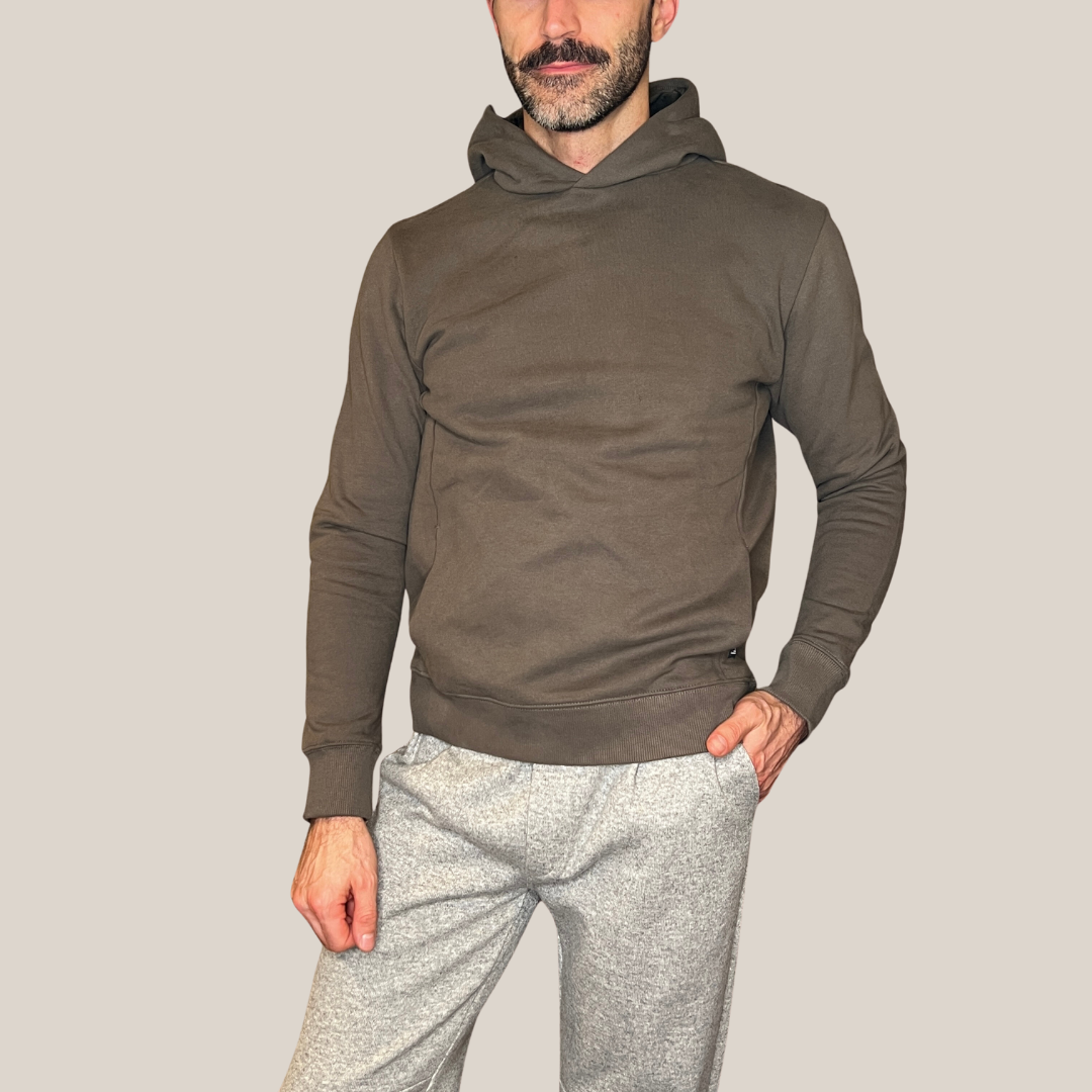 Gotstyle Fashion - WAHTS Sweatshirts WAHTS - Luxury Hoodie with Kangaroo Pocket - Dark Khaki