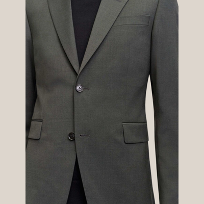 Gotstyle Fashion - Tiger Of Sweden Suits Solid Wool Blazer - Dark Olive