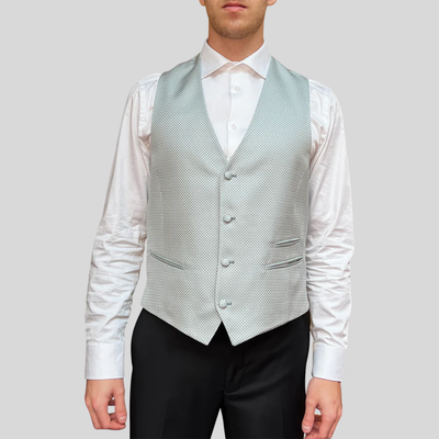 Gotstyle Fashion - Digel Vests Diamond Pattern Slim Fit Ceremony Vest - Mint