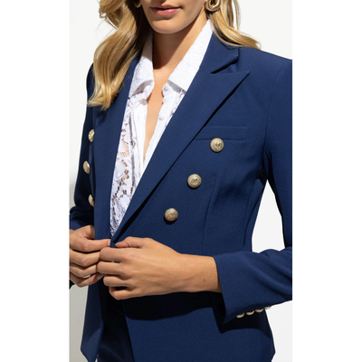 Gotstyle Fashion - Generation Love Blazers Tailored Double Breasted Crepe Blazer - Navy