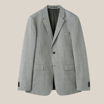 Gotstyle Fashion - Tiger Of Sweden Suits Plaid Check Wool Blend Blazer - Grey