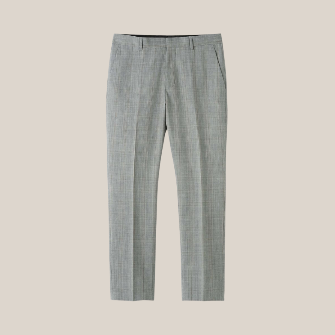 Gotstyle Fashion - Tiger Of Sweden Suits Plaid Check Wool Blend Dress Pant - Grey