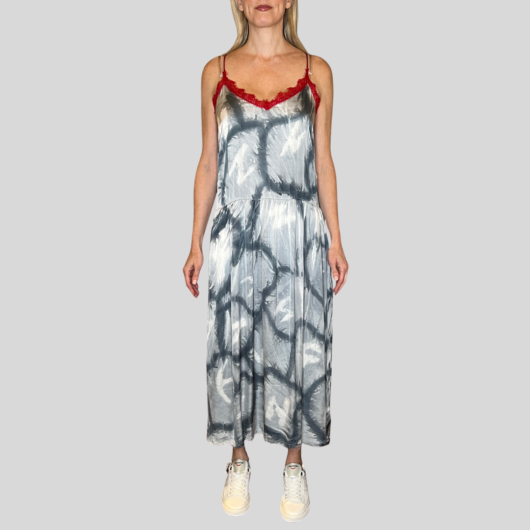 Gotstyle Fashion - One Teaspoon Dresses Hand Printed Slip Dress - Grey