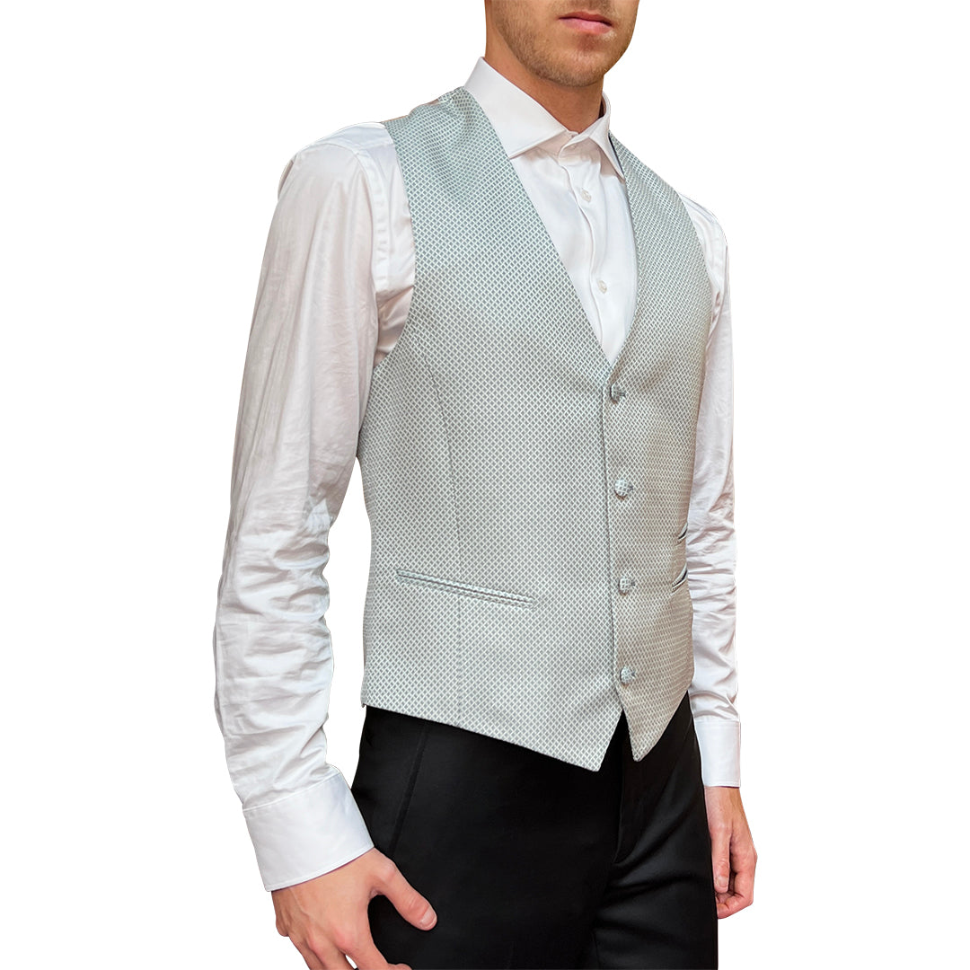 Gotstyle Fashion - Digel Vests Diamond Pattern Slim Fit Ceremony Vest - Mint