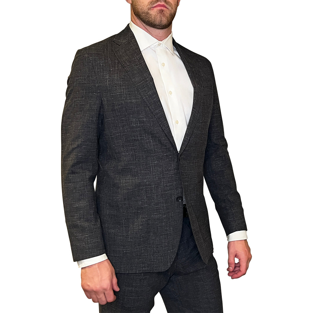Gotstyle Fashion - Jack Victor Suits Patch Pocket Heathered Suit - Charcoal