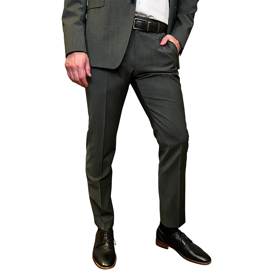 Gotstyle Fashion - Tiger Of Sweden Suits Wool Blend Plain Weave Dress Pant - Green