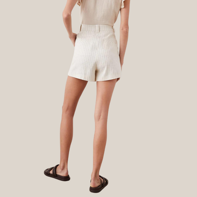 Gotstyle Fashion - Rails Shorts Pinstripe Linen / Cotton Dress Short - Ivory
