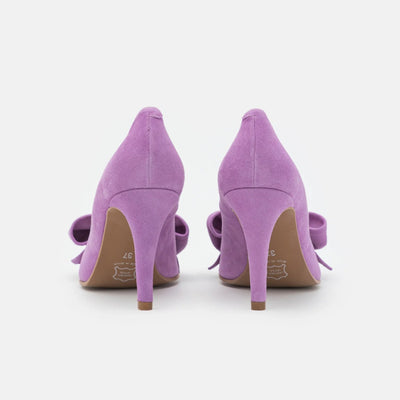 Gotstyle Fashion - Copenhagen Shoes Shoes Suede High Heel Pump with Bow - Purple