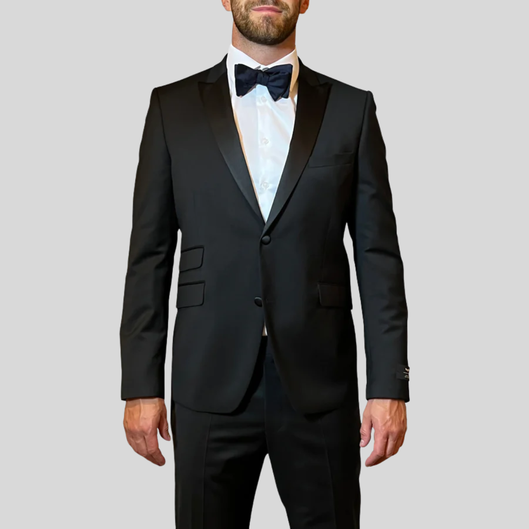 Gotstyle Fashion - Horst Tuxedo Peak Lapel Tuxedo Suit - Black