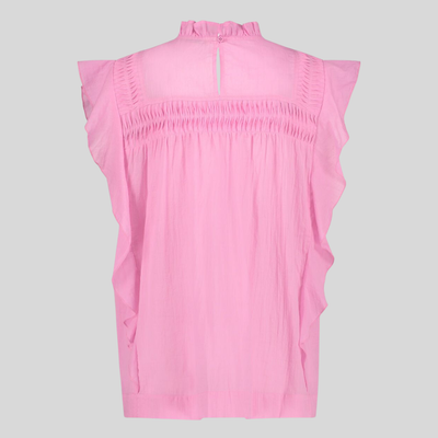 Gotstyle Fashion - Circle Of Trust Blouses Sleeveless Blouse with Ruffles - Pink