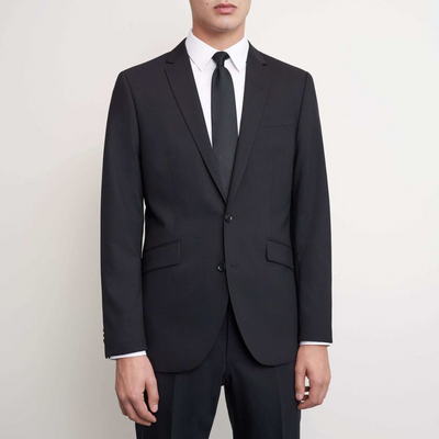 Gotstyle Fashion - Tiger Of Sweden Suits Semi-Slim Fit Wool Stretch Poplin Blazer - Black